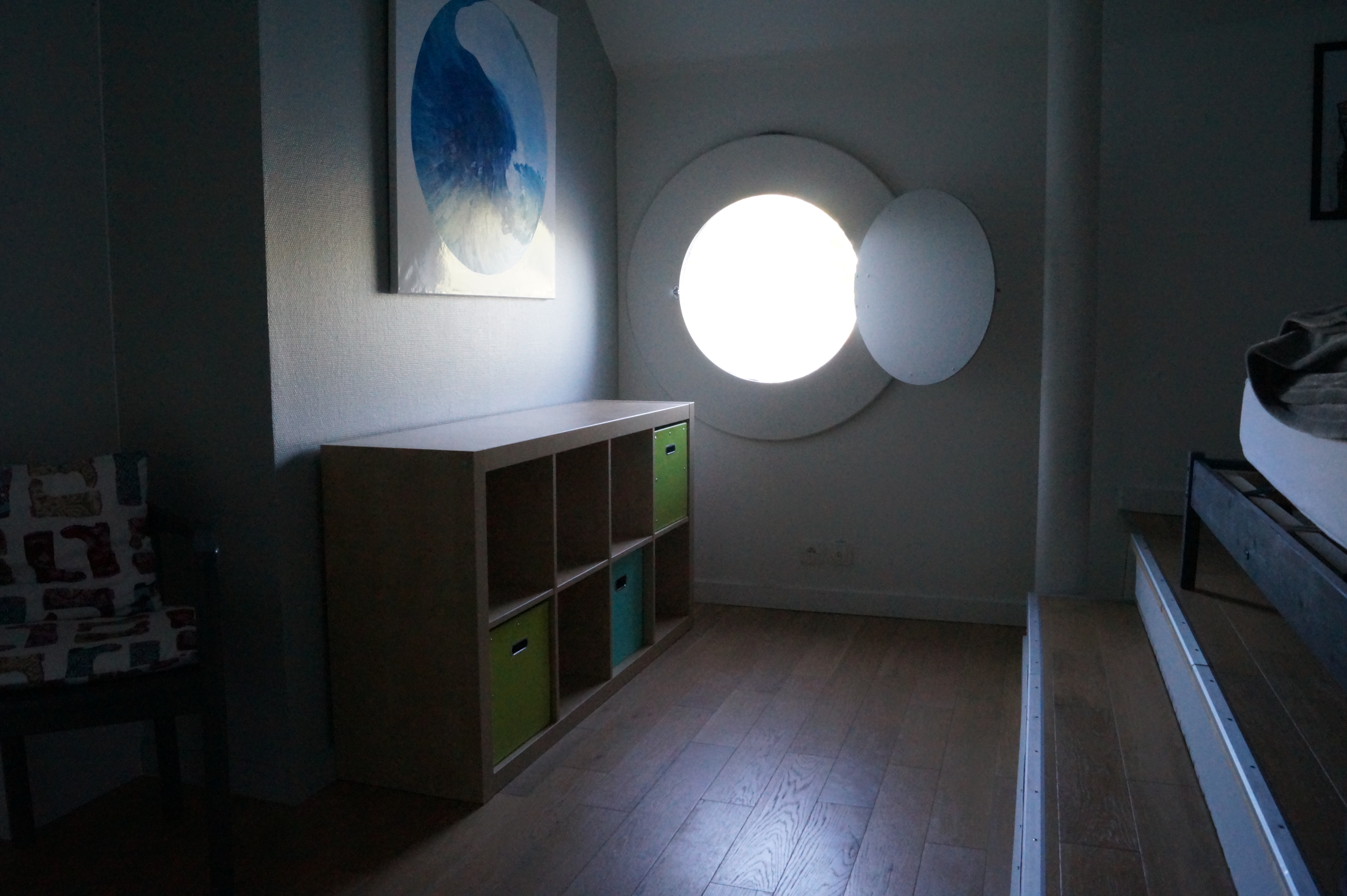 master bedroom's porthole
